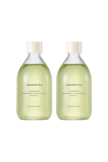 AROMATICA [2개 세트] 어웨이크닝 바디오일 페퍼민트&유칼립투스 100ML | 신세계V
