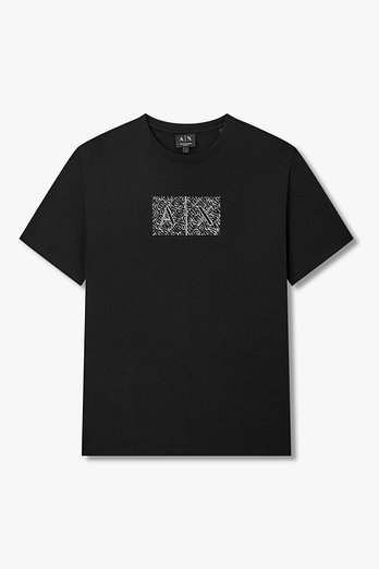 ARMANI EXCHANGE 남성 로고 타이포 그래픽 코튼 티셔츠 | 신세계V