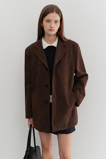 DUNST UNISEX ALTER-SUEDE HALF JACKET BROWN_UDJA5C110W2 | 신세계V