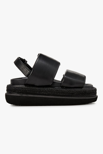 Yohji Yamamoto [REGULATION]PU 레더 플랫폼 샌들 | 신세계V