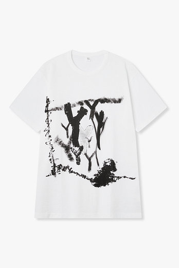 Yohji Yamamoto [Y's]로고 프린트 루즈 핏 티셔츠_오프 화이트 | 신세계V