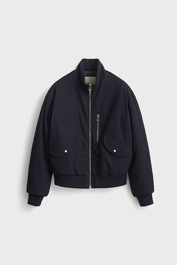 POTTERY Cotton Bomber Jacket_Navy | 신세계V