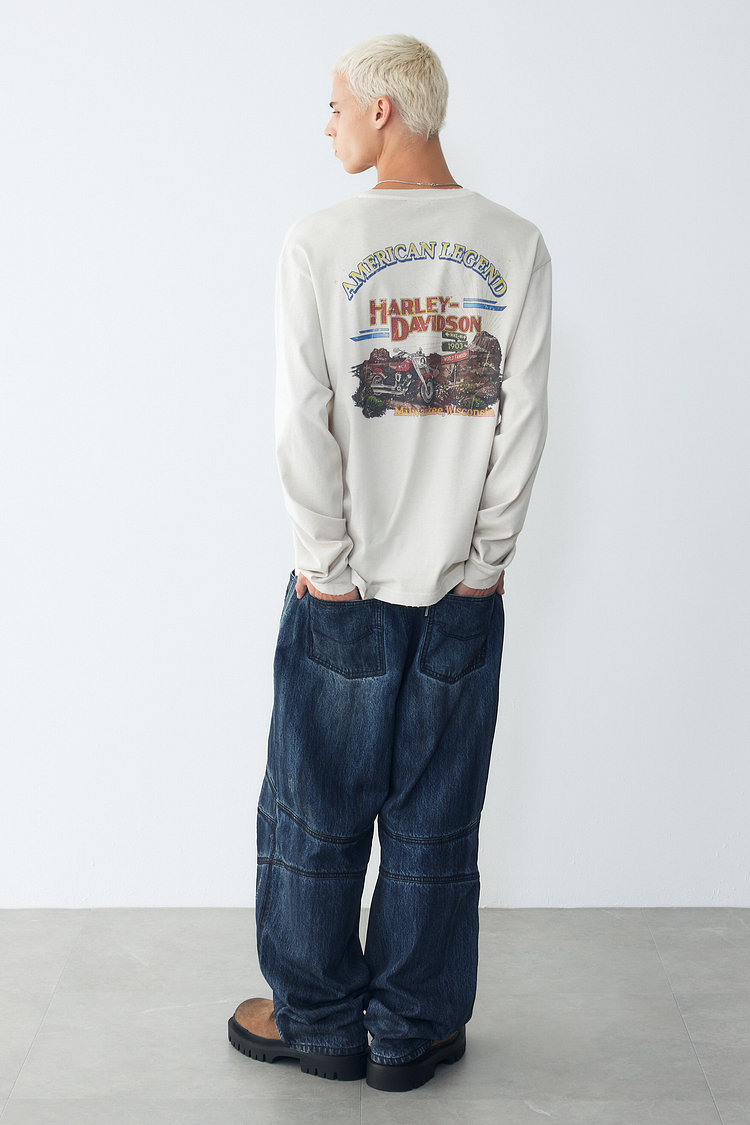 [American Vintage] 아메리칸 투어 롱슬리브 티셔츠 아이보리