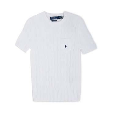 POLO RALPH LAUREN(폴로랄프로렌) 폴로랄프로렌 여성 포니 로고 자수 화이트 반팔티 211895379 005 | 신세계V