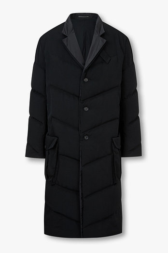 Yohji Yamamoto [HOMME]퀼티드 플랩 포켓 롱 패딩 코트 | 신세계V