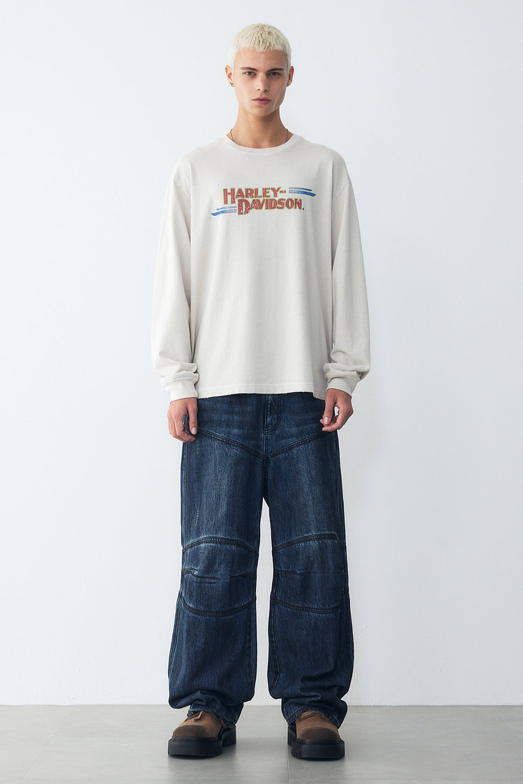 [American Vintage] 아메리칸 투어 롱슬리브 티셔츠 아이보리