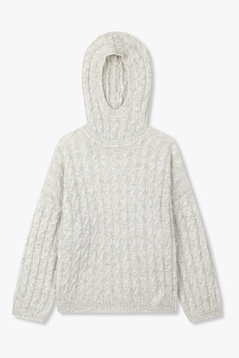 BRUNELLO CUCINELLI 여성 케이블 롱 슬리브 니트 풀오버 | 신세계V