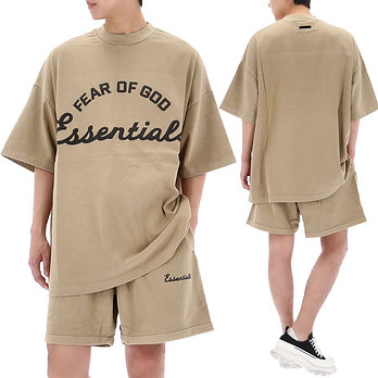 FEAR OF GOD [피어오브갓] 에센셜 트레이닝 90's 반팔 티셔츠 125SP264112F FADEDDUNE | 신세계V