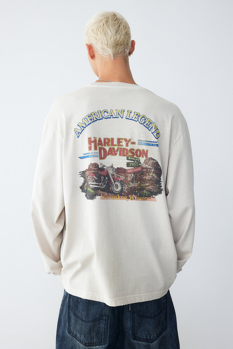 [American Vintage] 아메리칸 투어 롱슬리브 티셔츠 아이보리