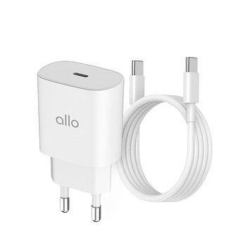 allo [다운로드 쿠폰 증정] 알로코리아 컴팩트 25W C타입 초고속충전기+고속충전 케이블 UC125PPS | 신세계V