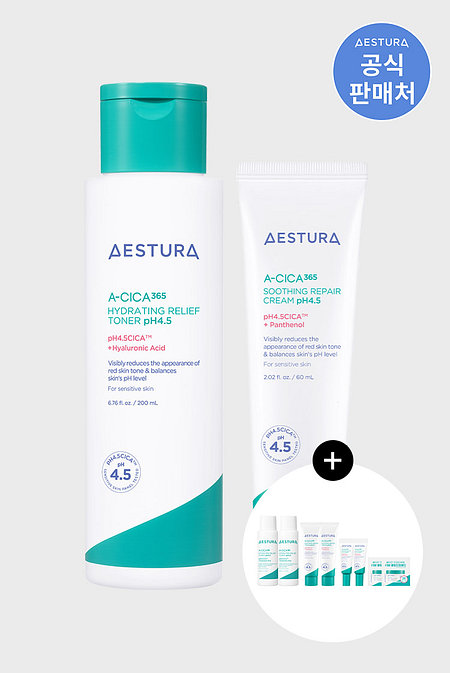 AESTURA 에스트라 에이시카 365 토너 200ml  + 에이시카 365 크림 60ml | 신세계V