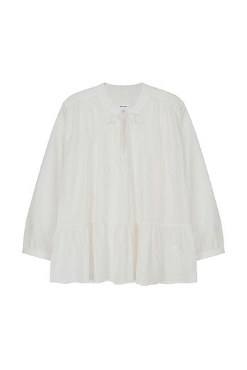 VIS A VIS COTTON GATHERED BLOUSE (WHITE) | 신세계V