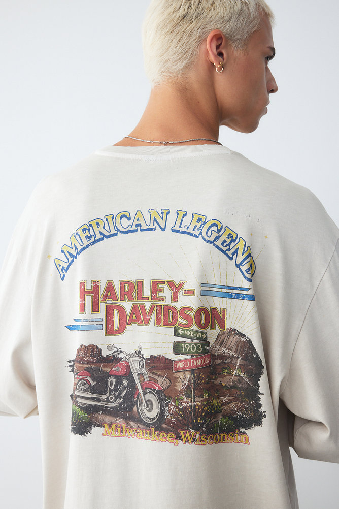 [American Vintage] 아메리칸 투어 롱슬리브 티셔츠 아이보리
