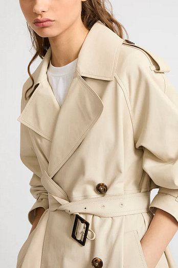 YVES SALOMON [공식] 이브살로몬 벨트 롱 트렌치 코트 | 신세계V