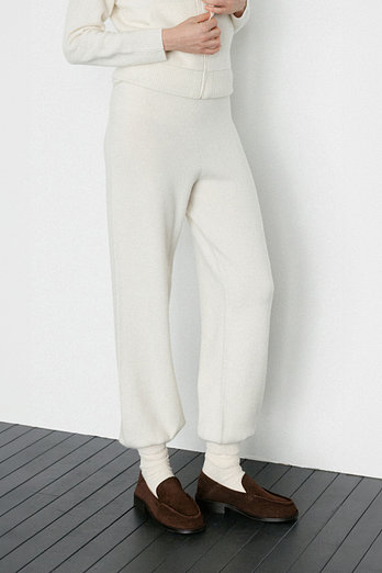 Mare di Mari [Cashmere 100%] Harem Knit Jogger Pants - Ivory | 신세계V