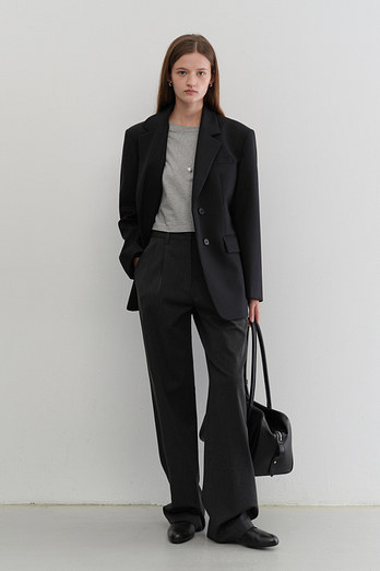 DUNST ESSENTIAL 2 BUTTON WOOL BLAZER BLACK_UDJA5C202BK | 신세계V