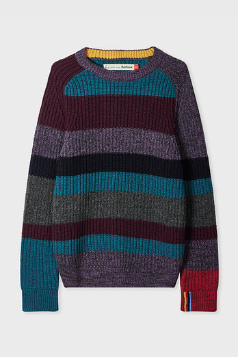 PAUL SMITH [BARBOUR] 스트라이프 크루넥 스웨터 | 신세계V