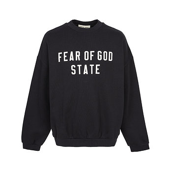 FEAR OF GOD [FEAR OF GOD] 피어오브갓 에센셜 남성 기모 맨투맨 192SP256550F JET BLACK | 신세계V