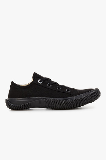 Yohji Yamamoto [Y's]코튼 캔버스 로우탑 스니커즈_블랙 | 신세계V