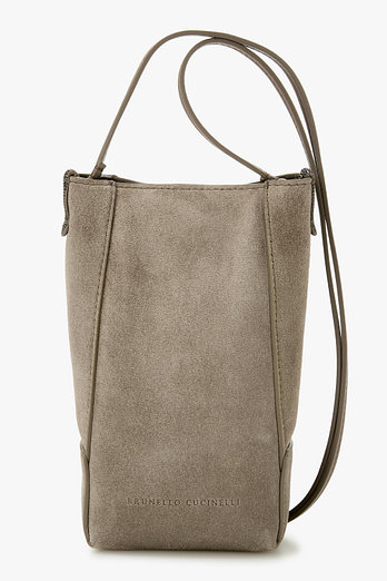 BRUNELLO CUCINELLI 여성 BC DUO 모닐리 스웨이드 폰 홀더 | 신세계V