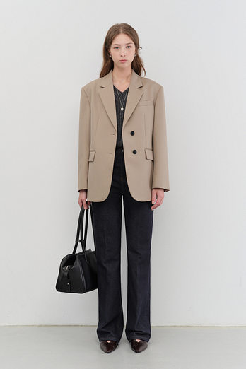 DUNST ESSENTIAL 2 BUTTON WOOL BLAZER SAND BEIGE_UDJA5C202CM | 신세계V