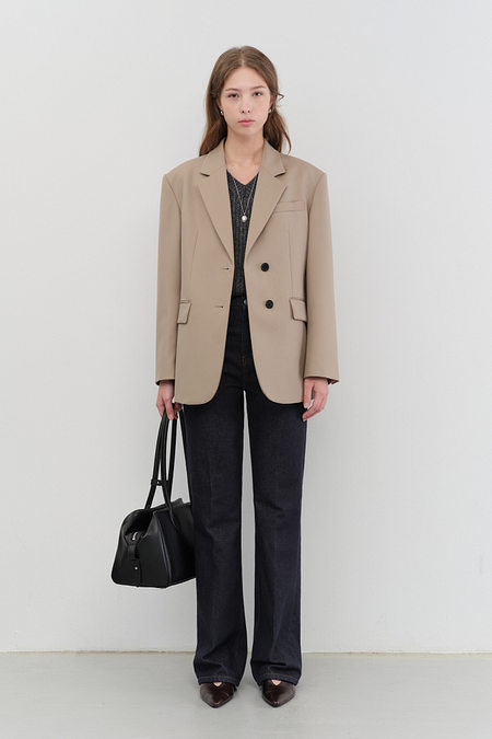 DUNST ESSENTIAL 2 BUTTON WOOL BLAZER SAND BEIGE_UDJA5C202CM | 신세계V