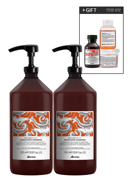 DAVINES(다비네스) NT 에너자이징 샴푸 1000ml 듀오 | 신세계V