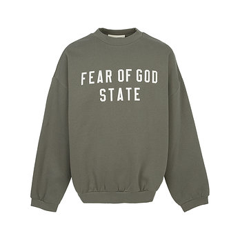 FEAR OF GOD [FEAR OF GOD] 피어오브갓 에센셜 남성 기모 맨투맨 192SP256557F MOSS | 신세계V