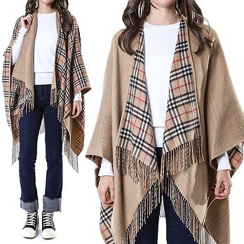 BURBERRY 버버리 클래식 체크 양면 100% 울 케이프8071673 47770423 | 신세계V
