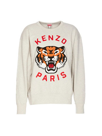 KENZO [KENZO] 24SS 여성 타이거 로고 오버핏 맨투맨 8SW010 4MF 93 | 신세계V