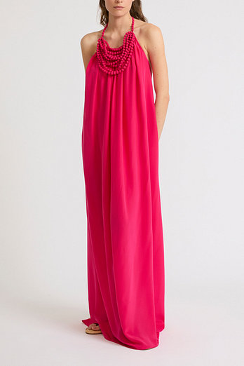 YVES SALOMON [공식] 이브살로몬 넥 체인 드레스 | 신세계V