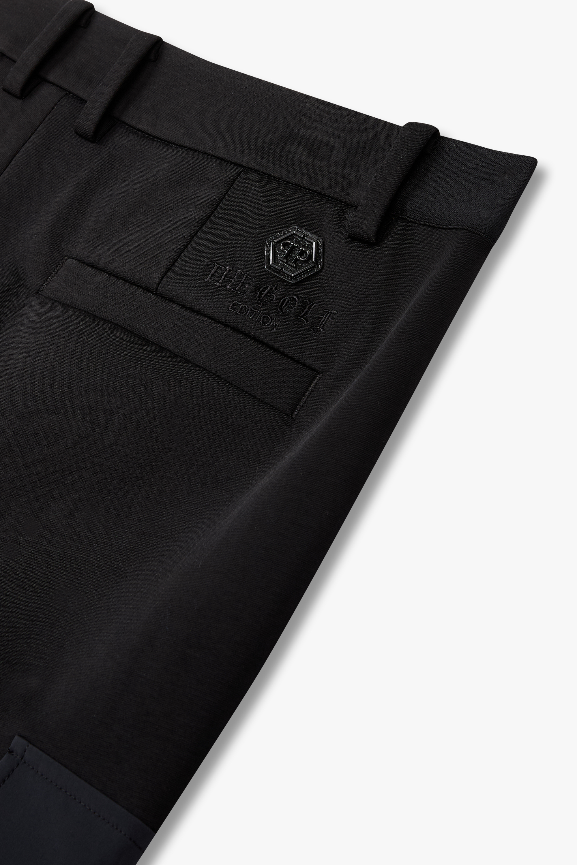 Pantalon En Cuir Philipp Plein Taille S - Noir, Broderie Perles Métal Logo, édition Limitée