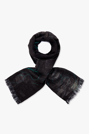 Yohji Yamamoto [Y's]스크리블 린넨 블렌드 스카프 | 신세계V