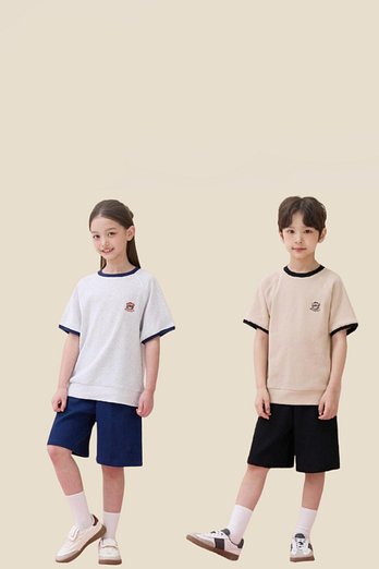 BEANPOLE KIDS [시즌오프30%][BEANPOLE KIDS] 26SS 곰돌이 달이 포인트 와플 반소매 상하세트 (2종 택1) | 신세계V