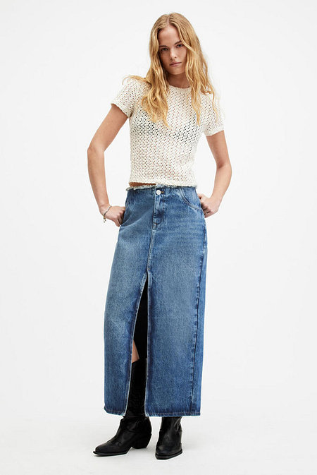 ALLSAINTS 올세인츠 시라 맥시 스커트 W021RA-2846 | 신세계V