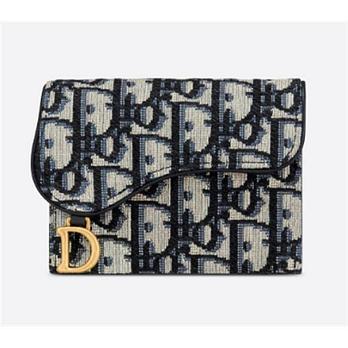 CHRISTIAN DIOR 디올 새들 5 포켓 카드 홀더 블루 디올 오블리크 자카드 S5644CTZQ_M928 50556883 | 신세계V