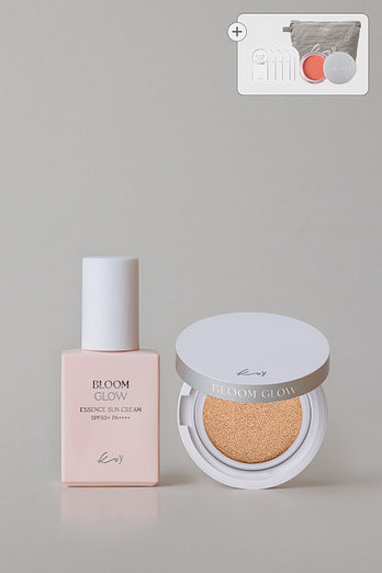 koy [광채베이스 SET] 블룸 글로우 실키 쿠션 + 에센스 선크림 + GIFT | 신세계V