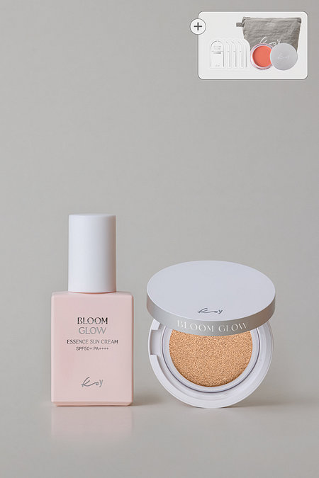 koy [광채베이스 SET] 블룸 글로우 실키 쿠션 + 에센스 선크림 + GIFT | 신세계V