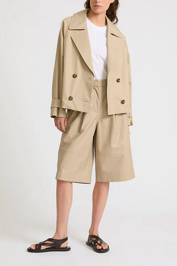 YVES SALOMON [공식] 이브살로몬 개버딘 코튼 자켓 | 신세계V