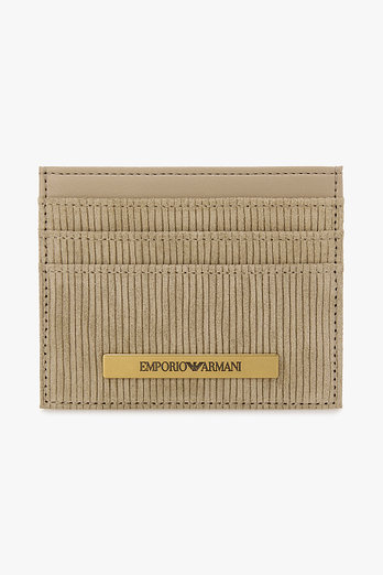 EMPORIO ARMANI 남성 스웨이드 립 카드 홀더 | 신세계V
