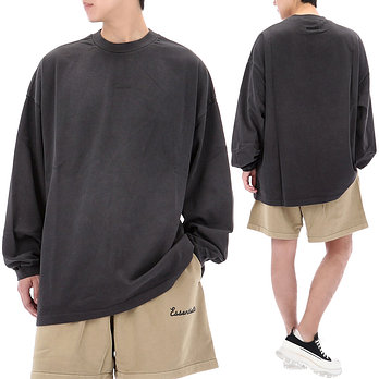 FEAR OF GOD [피어오브갓] 에센셜 시그니처 90s 롱 슬리브 125SP264341F FADEDBLACK | 신세계V