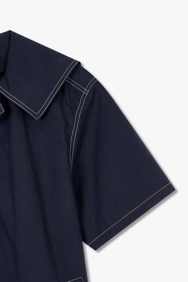 세일러카라 코튼 반팔 원피스