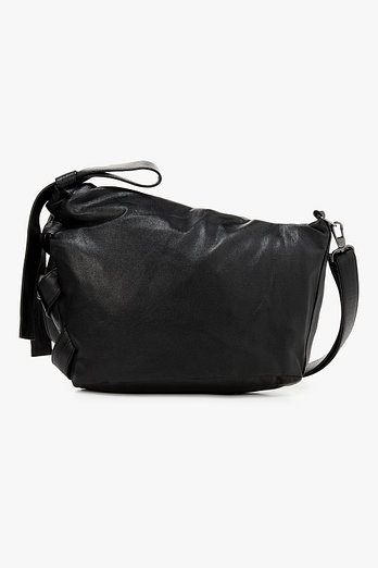 Yohji Yamamoto [DISCORD] 레이스드 레더 숄더백 | 신세계V