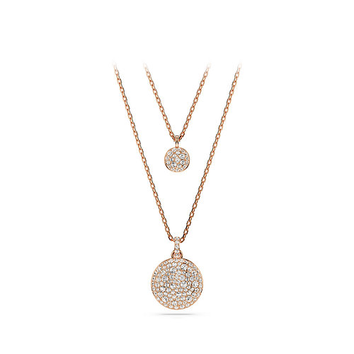 SWAROVSKI(스와로브스키) [스와로브스키/본사정품] Sublima 로즈골드 레이어드 목걸이 5683449 | 신세계V