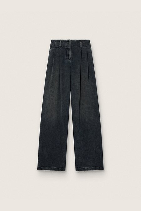 GOLDEN GOOSE KOREA [공식 스토어] 골든구스  여성 블루 데님 와이드 레그 진 GWP01203 P002654 50100 | 신세계V