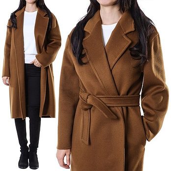 MAX MARA [명품] 막스마라 MELINDA 100% 캐시미어 벨티드 롱 코트 카멜2511011101 000 029 48078438 | 신세계V