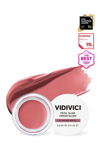 VIDIVICI [미니 핑거 퍼프 증정] 페탈 글로우 크림 블러시 (07 오키드 모카) | 신세계V