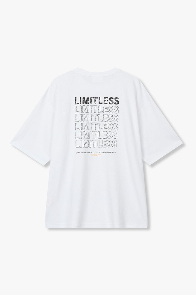 LIMITLESS 양면 그래픽 반팔 티셔츠