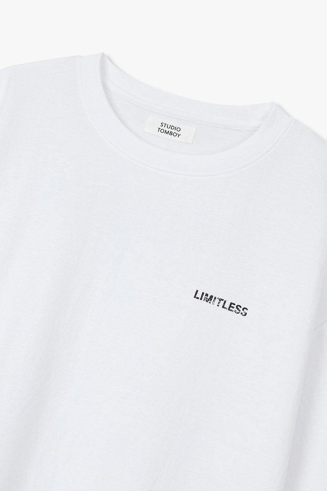LIMITLESS 양면 그래픽 반팔 티셔츠