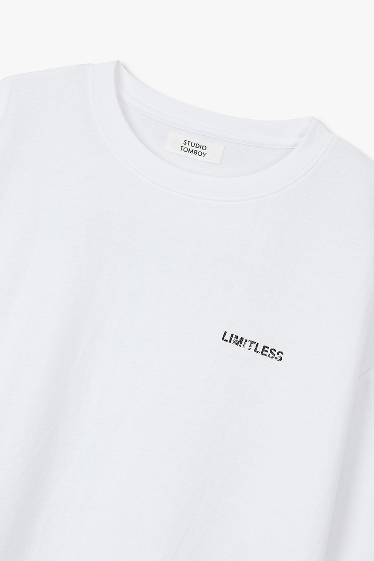 LIMITLESS 양면 그래픽 반팔 티셔츠